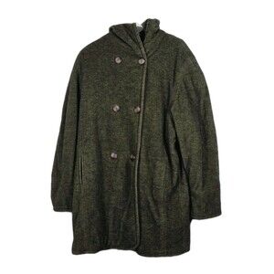 Vintage L.L. Bean Women's Large Green Pea Coat